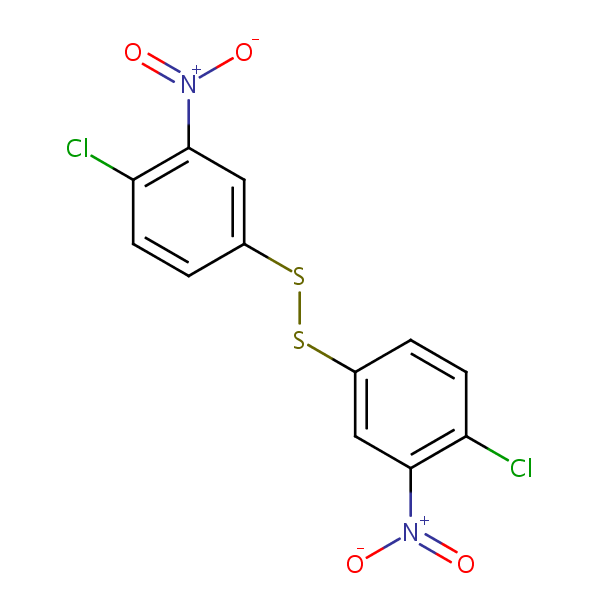 Bis(4-chloro-3-nitrophenyl) disulphide structural formula