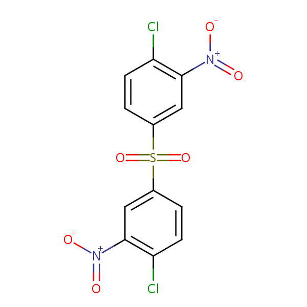 Bis(4-chloro-3-nitrophenyl) sulphone structural formula
