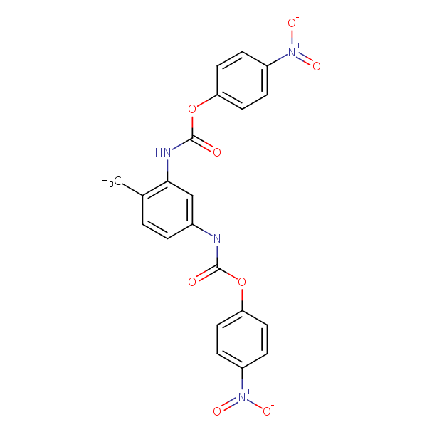 Bis(4-nitrophenyl) (4-methyl-1,3-phenylene)dicarbamate structural formula