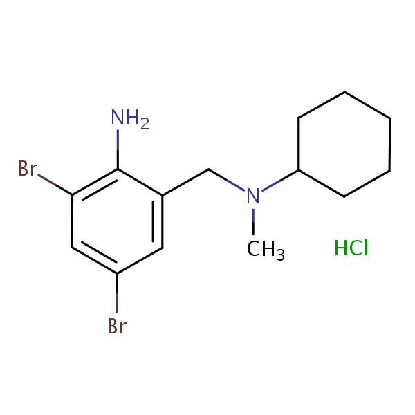 Bromhexine hydrochloride structural formula