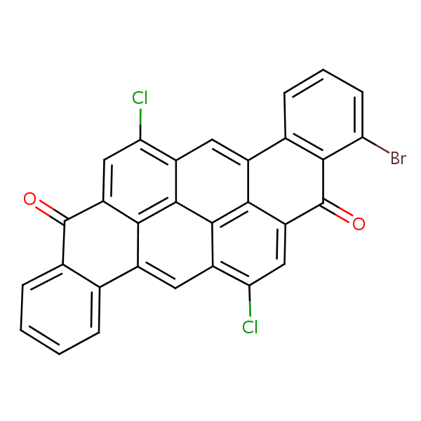 Bromo-6,14-dichloropyranthrene-8,16-dione structural formula