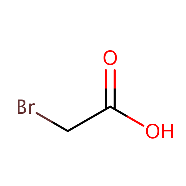 Bromoacetic acid structural formula