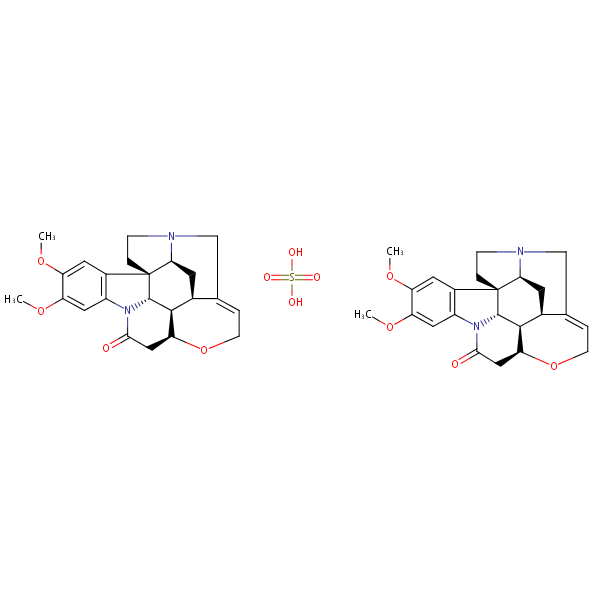 Brucine sulphate (2:1) structural formula