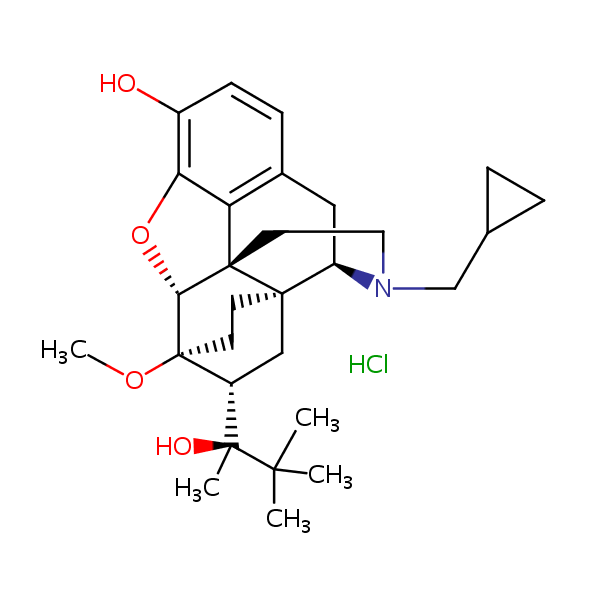 Buprenorphine hydrochloride structural formula