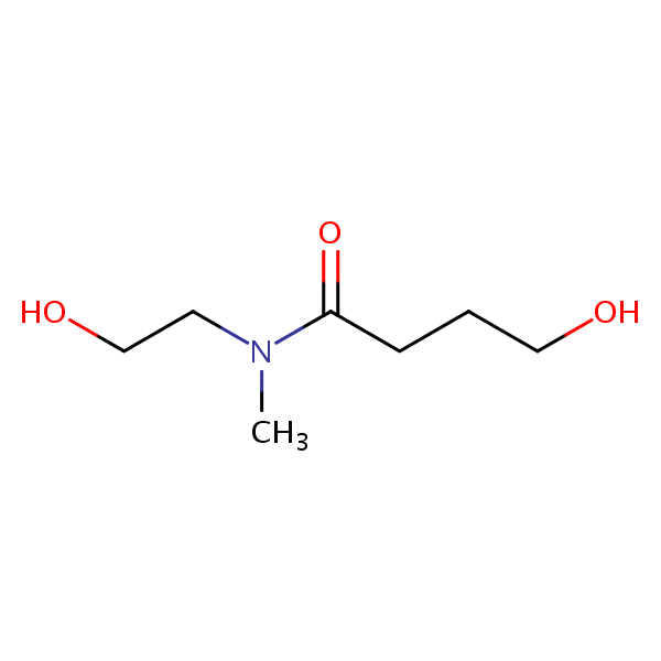 Butanamide, 4-hydroxy-N-(2-hydroxyethyl)-N-methyl- structural formula