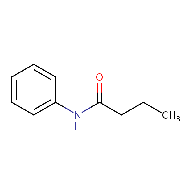 Butanamide, N-phenyl- structural formula