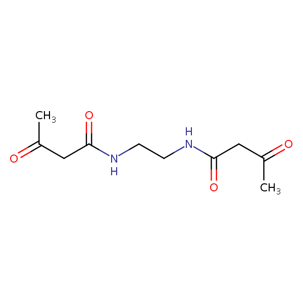Butanamide, N,N’-1,2-ethanediylbis[3-oxo- structural formula