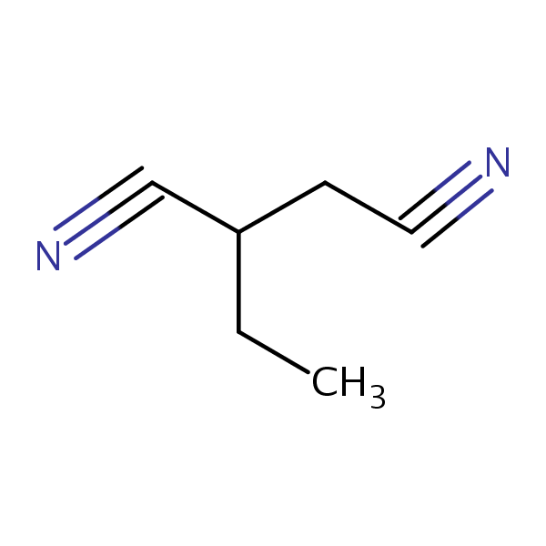 Butanedinitrile, ethyl- structural formula