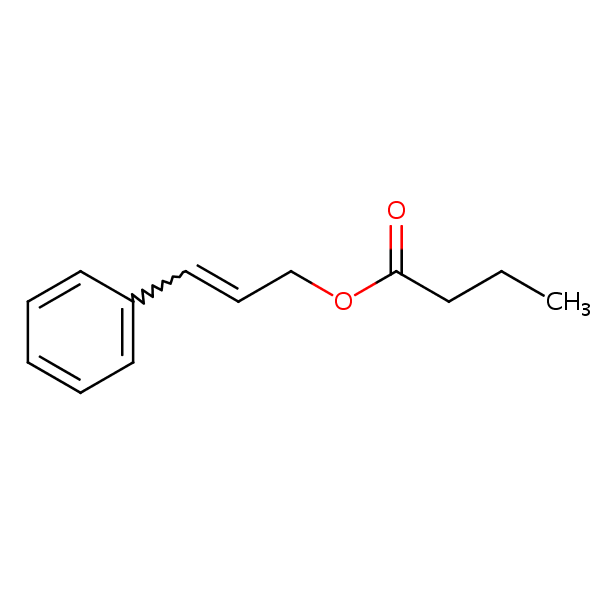 Butanoic acid, 3-phenyl-2-propenyl ester structural formula
