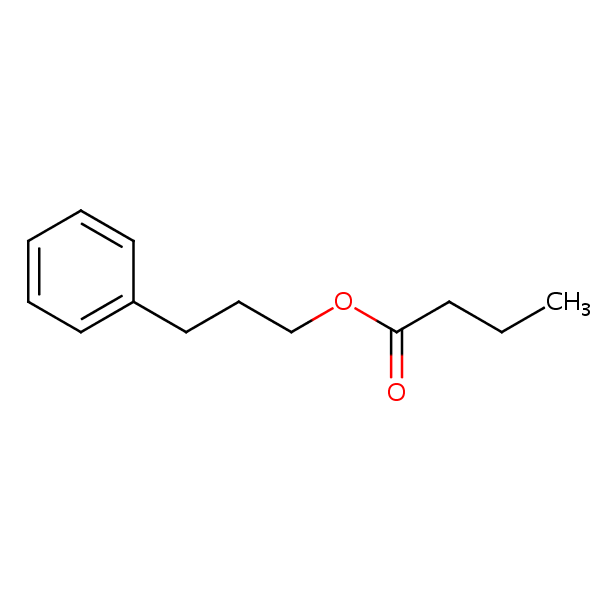 Butanoic acid, 3-phenylpropyl ester structural formula