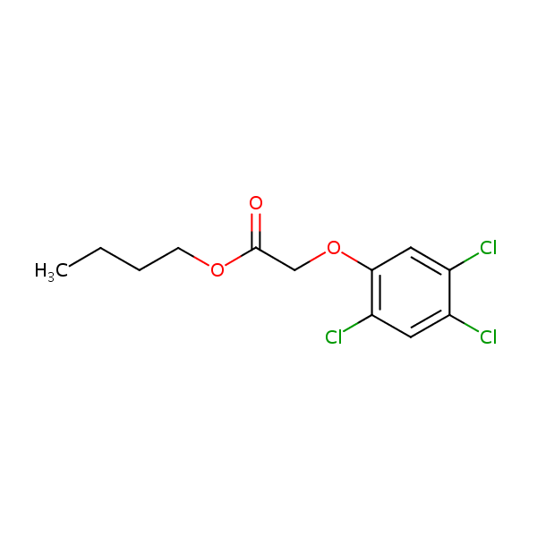 Butyl (2,4,5-trichlorophenoxy)acetate structural formula
