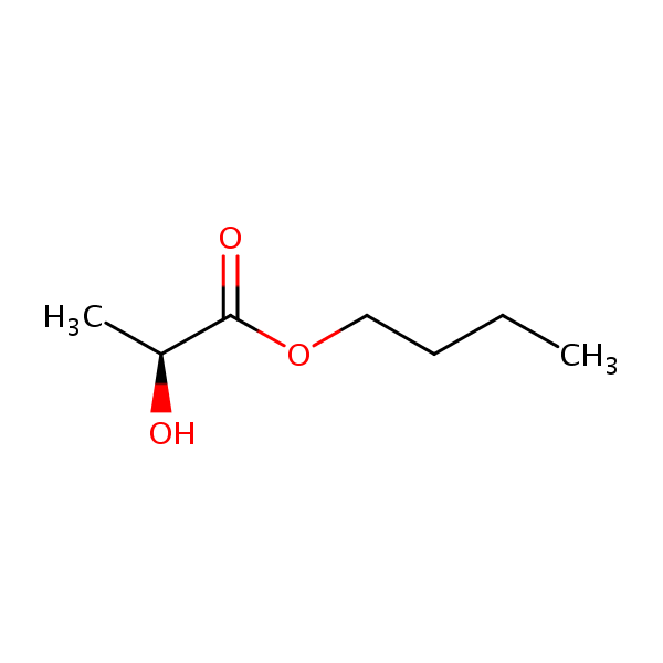 Butyl (2S)-2-hydroxypropanoate structural formula
