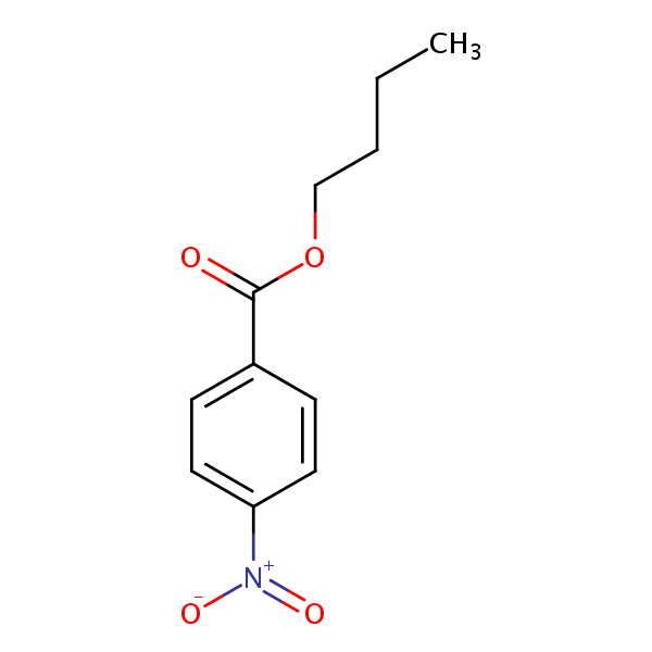 Butyl 4-nitrobenzoate structural formula