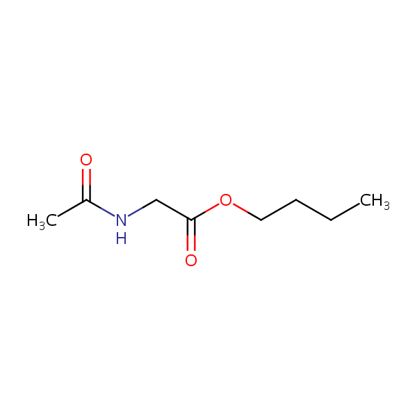 Butyl N-acetylglycinate structural formula