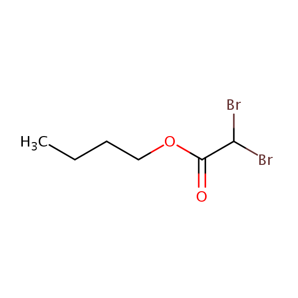 Butyl dibromoacetate structural formula