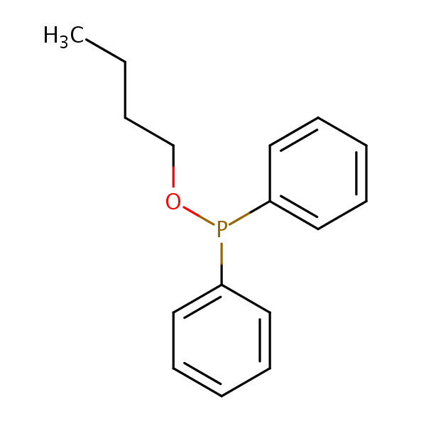 Butyl diphenylphosphinite structural formula