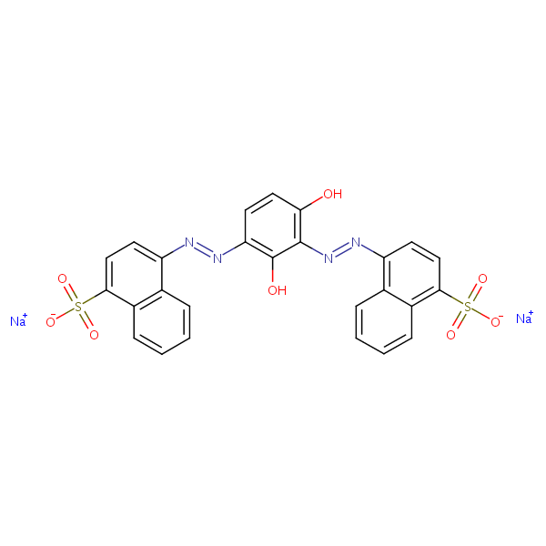 C.I. Acid brown 14, disodium salt structural formula