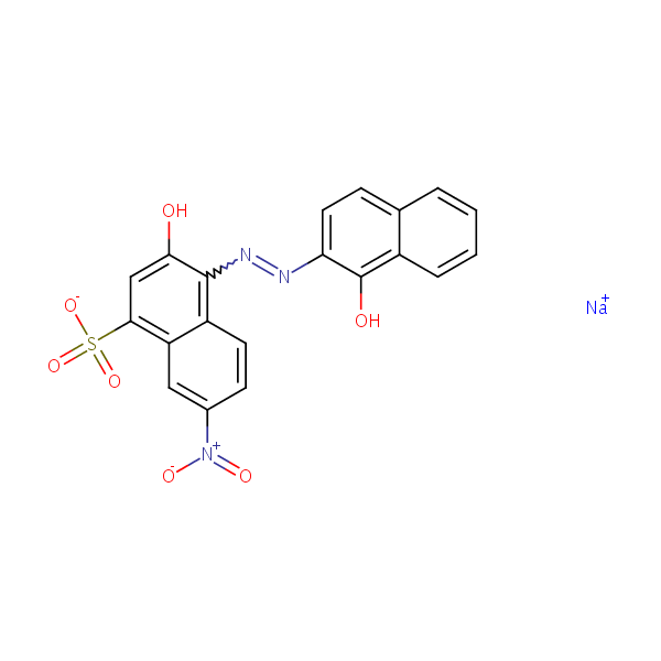C.I. Mordant Black 11, monosodium salt structural formula
