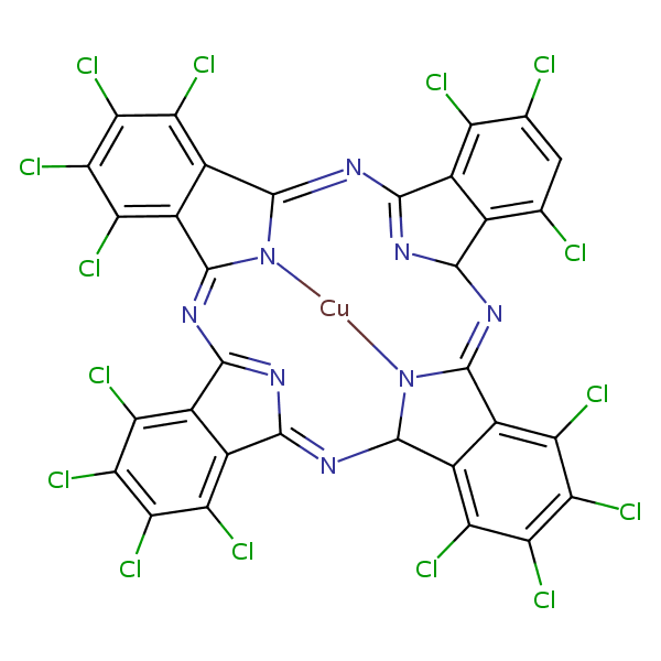 C.I. Phthalocyanine green structural formula