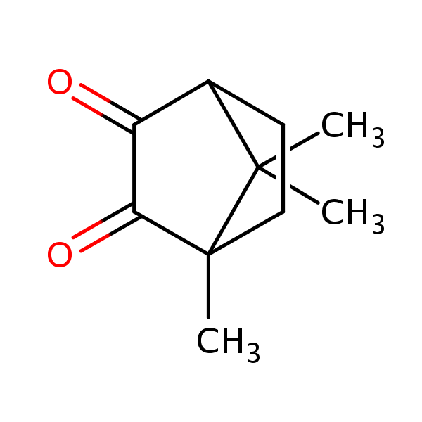 (+)Camphorquinone structural formula