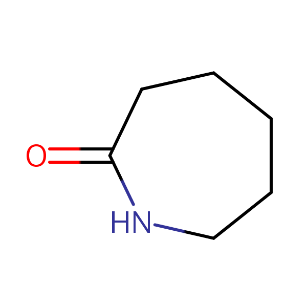 Caprolactam structural formula