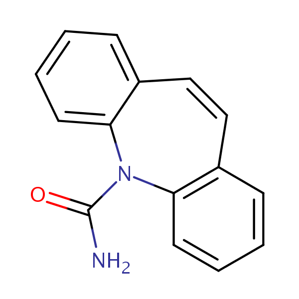 Carbamazepine structural formula