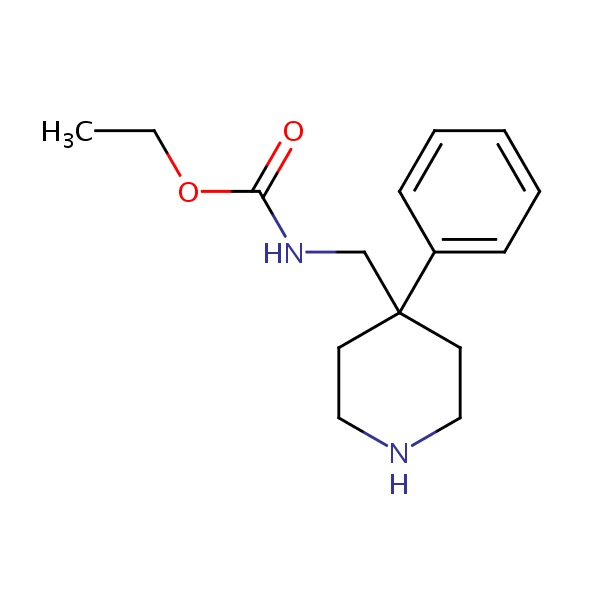 Carbamic acid, (4-phenyl-4-piperidyl)methyl-, ethyl ester structural formula