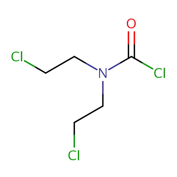 Carbamic chloride, bis(2-chloroethyl)- structural formula