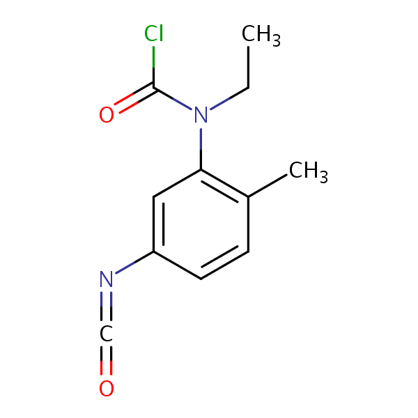 Carbamic chloride, ethyl(5-isocyanato-2-methylphenyl)- structural formula