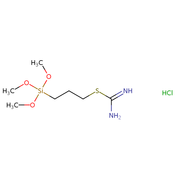 Carbamimidothioic acid, 3-(trimethoxysilyl)propyl ester, monohydrochloride structural formula