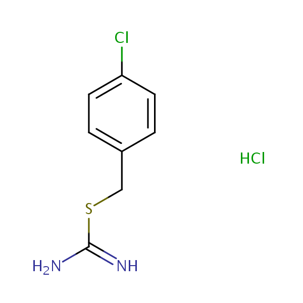 Carbamimidothioic acid, (4-chlorophenyl)methyl ester, monohydrochloride structural formula