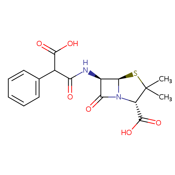 Carbenicillin structural formula