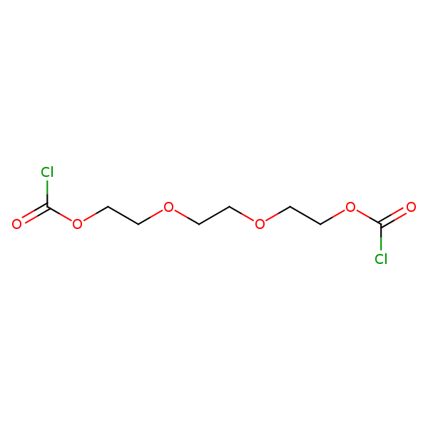 Carbonochloridic acid, 1,2-ethanediylbis(oxy-2,1-ethanediyl) ester structural formula