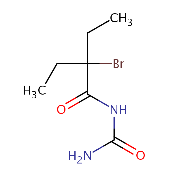Carbromal structural formula