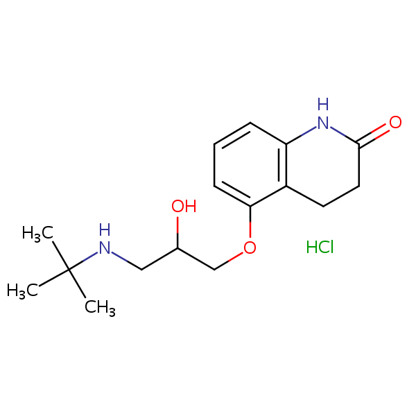 Carteolol hydrochloride structural formula