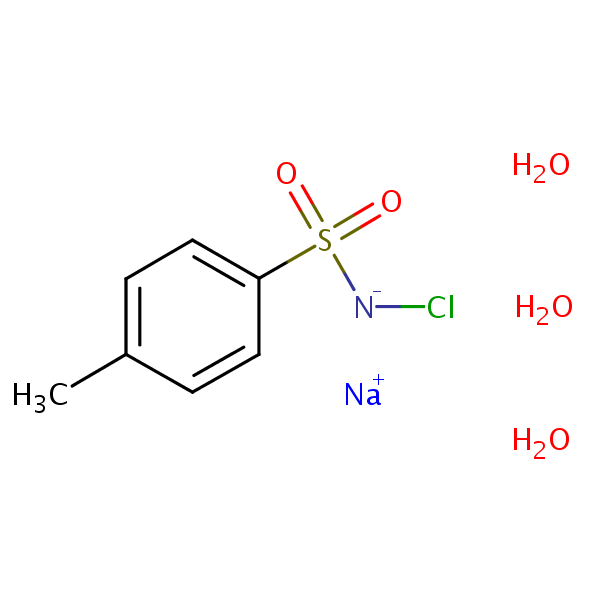 Chloramine-T trihydrate structural formula