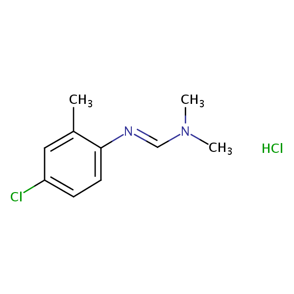 Chlordimeform hydrochloride structural formula