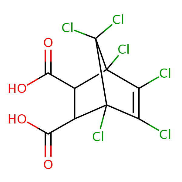 Chlorendic acid structural formula