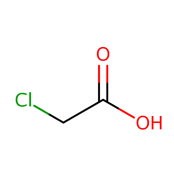 Chloroacetic acid structural formula