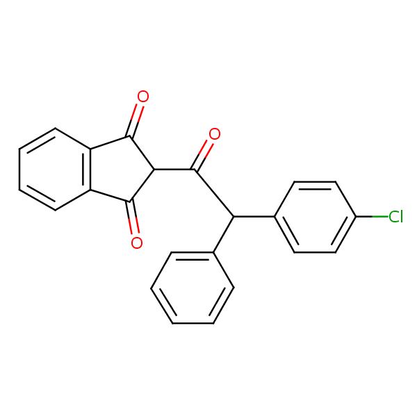 Chlorophacinone structural formula