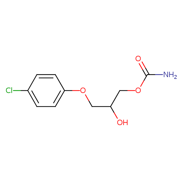 Chlorphenesin carbamate structural formula