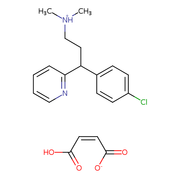 Chlorpheniramine maleate structural formula