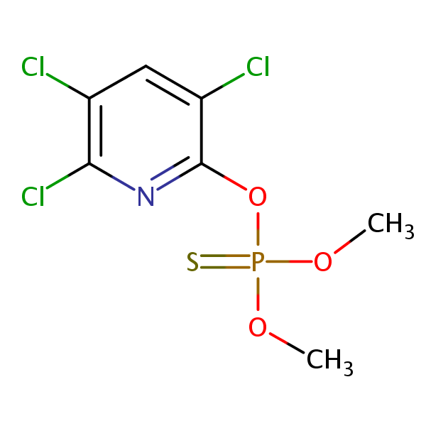 Chlorpyrifos-methyl structural formula