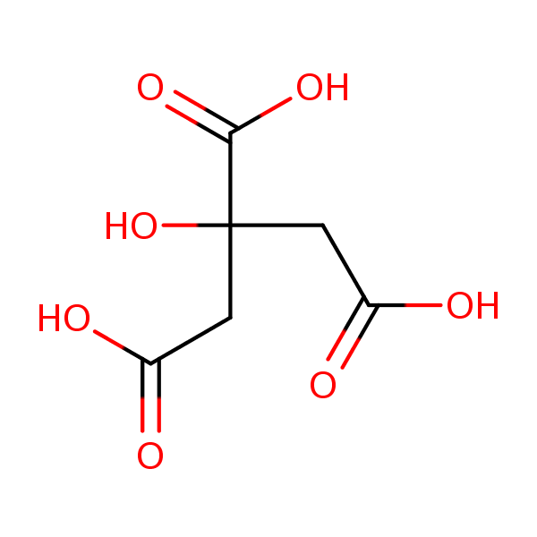 Citric Acid structural formula
