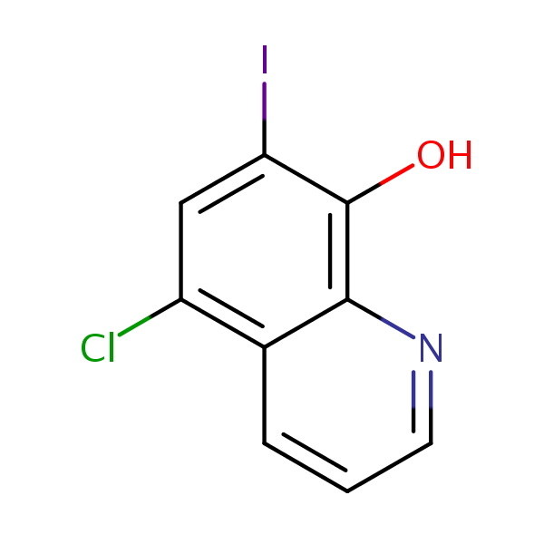 Clioquinol structural formula