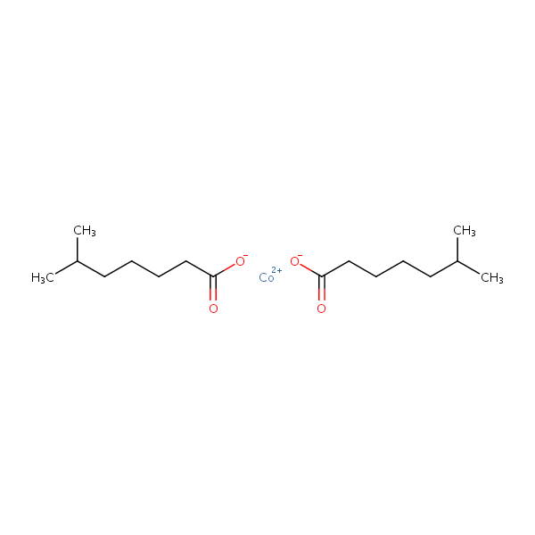 Cobalt(II) isooctanoate structural formula