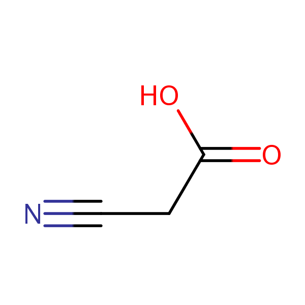 Cyanoacetic acid structural formula
