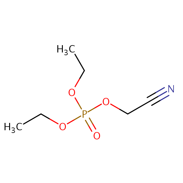 Cyanomethyl diethyl phosphate structural formula
