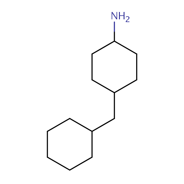 Cyclohexanamine, 4-(cyclohexylmethyl)- structural formula