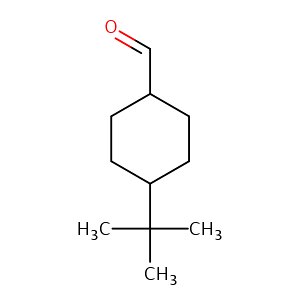 Cyclohexanecarboxaldehyde, 4-(1,1-dimethylethyl)- structural formula